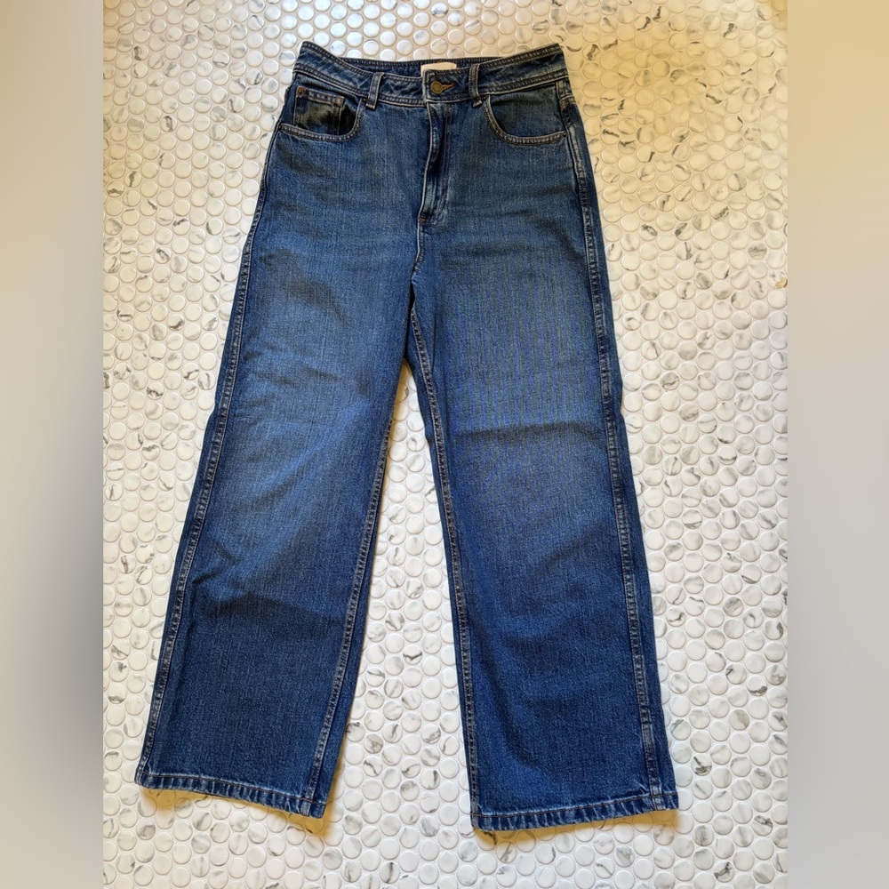 Sezane Le Crop - size 38/ 6 - denim blue